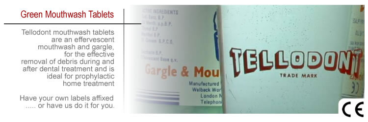 mouthwash tablets manufactured to CE standards